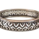 Brighton  Cross In Heart Hinged Bangle Bracelet Photo 0