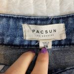 PAC SUN Blue‎ Denim Mini Skirt Distressed Raw Hem Women's Size 28 Blue Photo 1