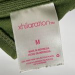 Xhilaration Target Medium Retro Ruffle Ribbed Olive Green Bikini Top Flutter Photo 3