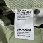 Vigoss Axl Balloon Leg Jeans Womens 31 Green Denim High Rise Stretch Pleated New Photo 8