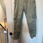 Mica Denim Olive Sage Green Cargo Jogger‎ Pant Jean High Waist Ankle Crop 27x28 Size 27 Photo 2