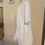 Oh My Gauze White Embroidered Tunic Boho Linen Size 2 Top Dress Casual Photo 2