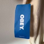 Obey 100% Organic Cotton Beige T-Shirt Regent short sleeve logo front casual XS Photo 9