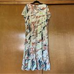Madewell  Flutter-Sleeve Ruffle Waist Midi Dress in Brushing Up Size 14 Photo 5