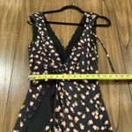 Self Portrait A line Sleeveless Floral twist front ruffle midi maxi Dress size 2 Black Photo 5