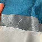 Cacique  Blue Colorblock Sheer Satin Chiffon Slip Plus Size 26 HEAVILY FLAWED Photo 8