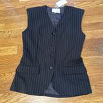 Black Pinstripe Women's Vest size S Photo 4