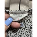 Sienna Sky  Cream/Black Dots Chiffon Long Sleeve‎ Blouse Elastic Hem Size Small Photo 1