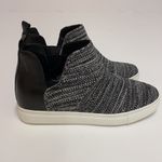 Chelsea and Violet Flyknit Slip-On Black Wedge Sneakers A17 Photo 5