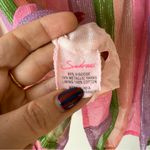 Sundress Mahina Long Cape Sleeve Metallic Striped Mini Dress XS Pink Photo 7