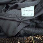 FEMI SEMI Women's Crewneck Sequin Shift Dress Short Sleeve Holiday XL NWT Gold Photo 10