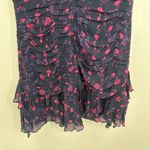 Tanya Taylor  Falling Floral Carti silk ruffle boho mini Dress Size 8 Photo 10