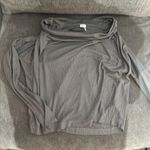 Splendid  Ribbed Gray Off The Shoulder Top S Photo 9