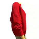 Eloquii women's red holiday Red Open V-Neck Sweater Cozy Knit size 16/18 Photo 6