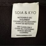 SOIA & KYO Black Slouch Coat Midweight Drape Jacket Size M Photo 9