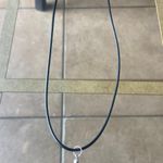 Handmade Y2K Gothic Punk PU leather Necklace ,Silver Snake pendant necklace , Grunge Photo 2