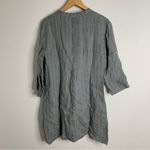 CP Shades  100% Linen Blue Gray Tunic Top Dress Size Small Photo 5