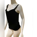 Johnny Was Jason Wu Collection Black Drape Scoop Neck Velvet like Sleeveless Top Medium Photo 2