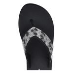 Time & Tru Womens Bling Flip Flops Size 9 Black & Silver New Photo 2