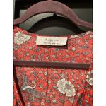 AUGUSTE Valentina Fiesta Day Dress Off Red Metallic Cranes short sleeve midi 2 Photo 4