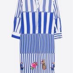 Vilagallo Dani tropical link stripe dress size 4 Blue Photo 1