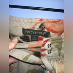 For Cynthia  Neutral Floral Linen Viscose Blend Crop‎ Wide Leg Pants Size L Photo 2