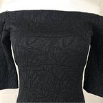 Nicole Miller NWT Collection Off The Shoulder Black Shimmer Dress SAMPLE Photo 11