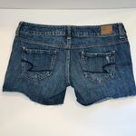 American Eagle  rip jean shorts pockets 4 daisy dukes cut off raw hem distressed Photo 5