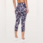 Lululemon Wunder Under Crop High Rise Graffiti Pop Antoinette True Navy Leggings Photo 1