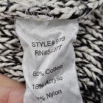 CAbi Tunic Womens XS Scoop Neck Chunky Knit Marled Black & White Sweater Photo 8