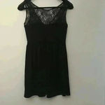 AQUA  Black Dress with Lace Bodice Size M Photo 5