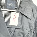 Faded Glory  Jacket Women Sz Medium Black Collared Button Front Rain Trench Coat Photo 2