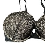 Victoria's Secret Bra Size 34D Banded Push Up Chantilly Lace Classic Style Black Photo 9