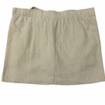 Beige Khaki Linen Blend Button Front Skort Womens Petite XL Tan Size undefined Photo 4