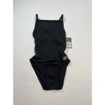 Speedo Solid Flyback Training Swimsuit Black Size 8 New With Tags Photo 2