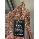 retrofete Dionne Sequin Mini Dress Silver Nude Womens Size XL Tan Photo 12