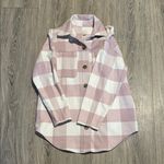 A New Day Pink and White Plaid Button-Up Shirt Photo 0