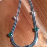 Multi Color Austrian Crystal Stainless Steel Five Heart Station Necklace Photo 6