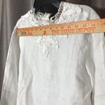 ZARA  Basic White Embroidered Long Sleeve Blouse Photo 9