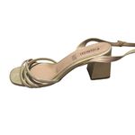 Fiorini Women's 8.5 Elegant Gold Strappy‎ Heel Sandals Formal Party Open Toe Photo 2