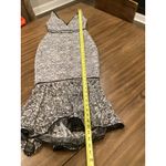 Nicholas Revolve  Azalia Lace plunge Trumpet glam Midi Dress Grey Black V Neck 0 Photo 4