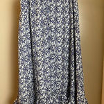 We are Sundays Cotton Midi Skirt with Purple Butterflies Ruffle Sz. 0 White Photo 0