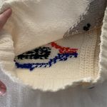 Vintage GOP political knit sweater small medium white republican hand president Photo 7