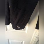 Abercrombie & Fitch Y2K Women's dark navy Sweater cardigan Floral Accents sz S Photo 6