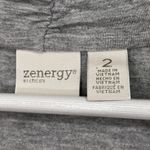 Zenergy by Chico’s Gray Knotted Sweatshirt Deep Cowl Neck size 2 or US 12 Womens Photo 4