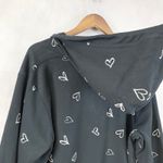 Jane Delancey Hoodie Sweatshirt Womens 1X Soft Girl Kawaii Comfy Street Stretchy Black Photo 4