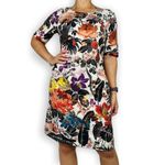 Dries Van Noten  Cream & Multicolour Floral Shift Dress Photo 2