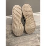 Adidas women's size 9 white/blue 3-stripe lace-up leather sneakers Photo 7