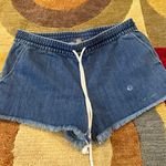 Aerie NWOT Blue Denim Shorts with Drawstring Tie Waist Size Small Photo 0