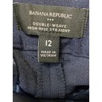 Banana Republic Womens Navy Blue High Rise Straight Trousers Dress Pants Size 12 Photo 4